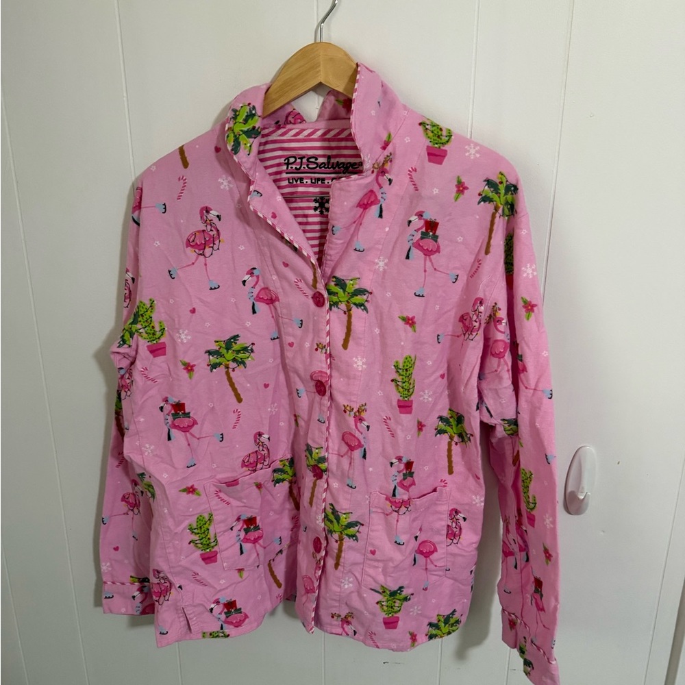 P.J. Salvage Pink Flamingo Pajama Top